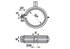 Gummigelenkrohrschelle mit Schnellverschluss, FGRS Universal Dm 12 - 14, M8/M10 Fischer