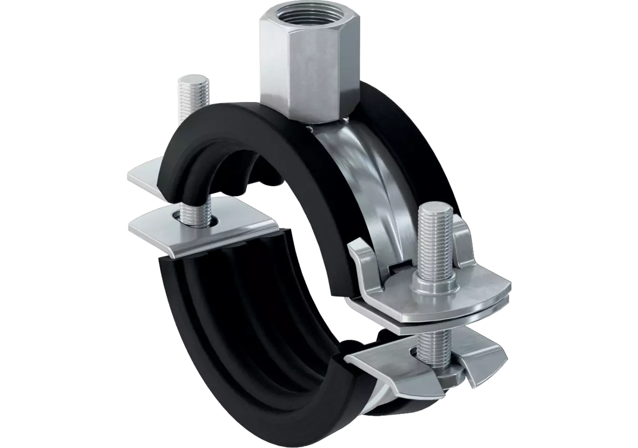 Gummirohrschelle zweischraubig, FRS-L Universal Dm 94 - 100, M8/M10 Fischer