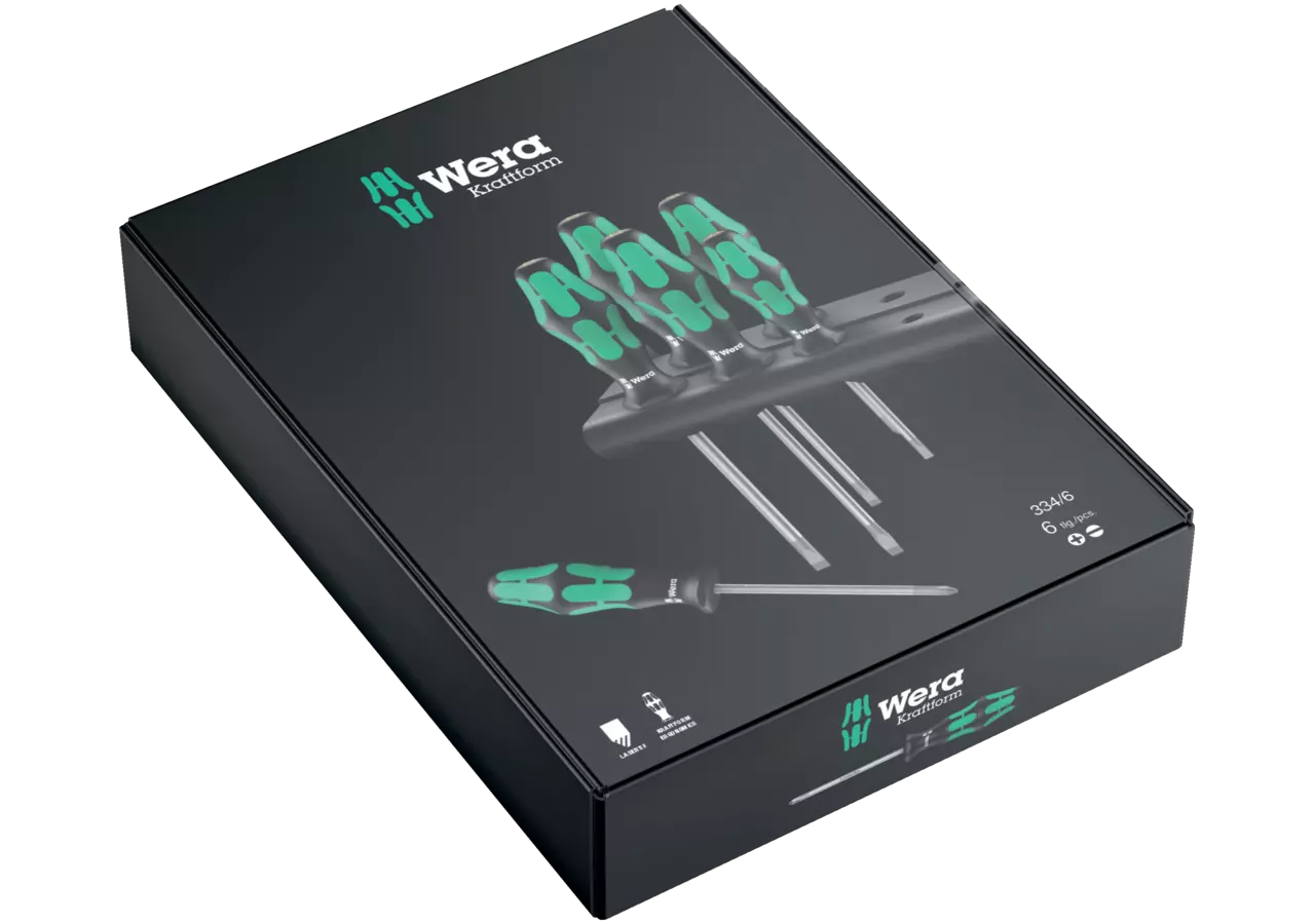Schraubendrehersatz 6-teilig, Kraftform Plus 300 Wera