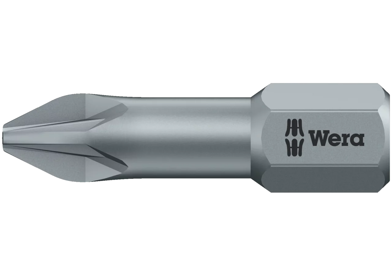 Schraubenbit PZ 2 x 25 mm, 855TZ, Pozidriv mit 1/4 Zoll Antrieb Wera