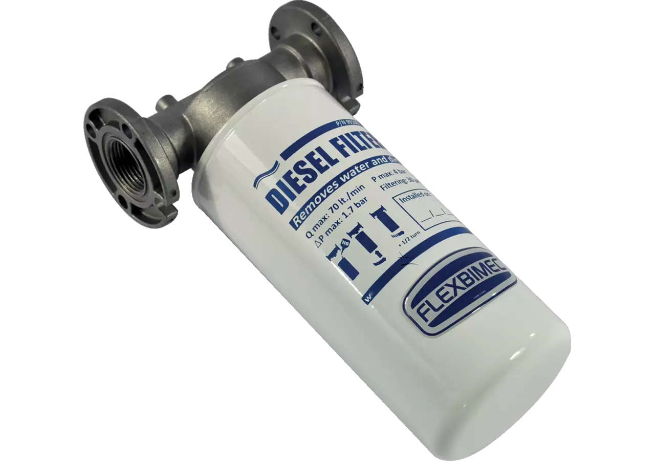 Durchlauffilter für Diesel und Benzin, 30 µm - 70 l/min – passend für Diesel und Benzin, 30 µm - 70 l/min Flexbimec