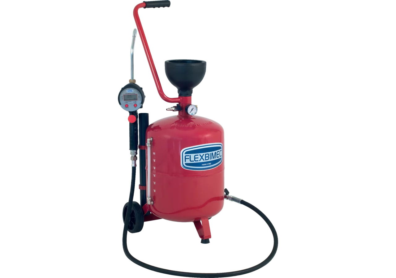 Ölfüllgerät mit Zapfpistole und Durchflusszähler 24 Liter Flexbimec