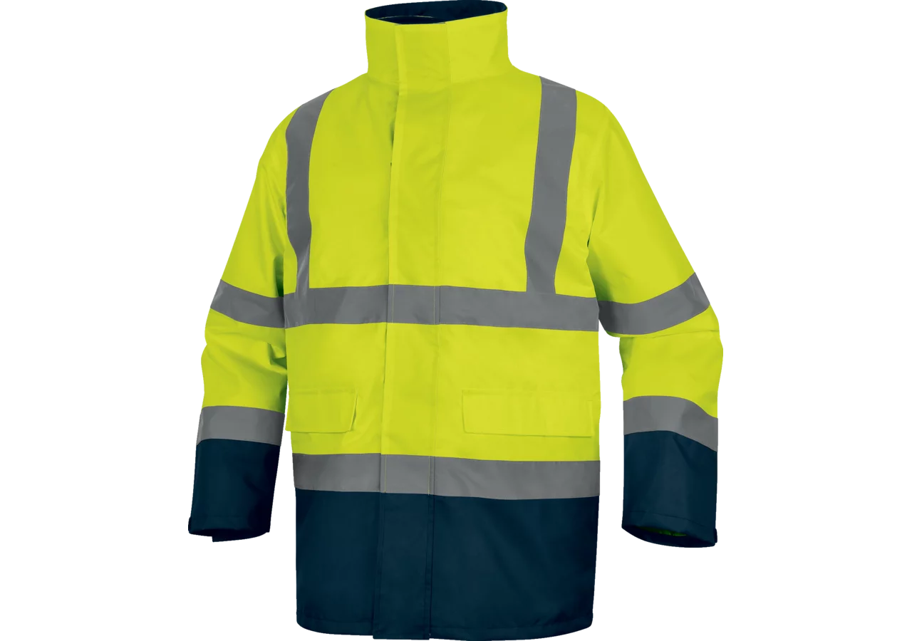 Warnschutzparka Speed 5 in 1, Marineblau-Gelb, reflektierend, Größe M Deltaplus