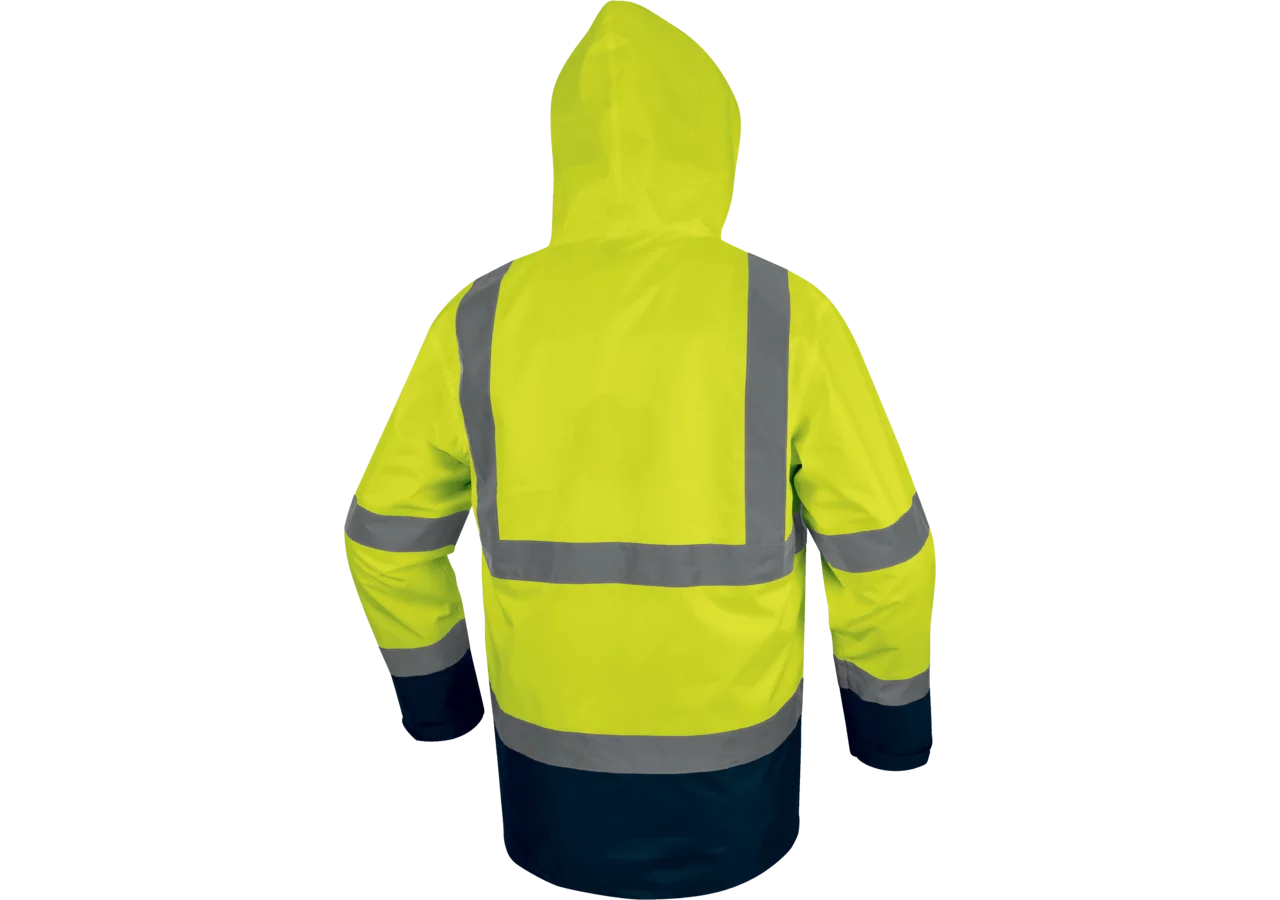 Warnschutzparka Speed 5 in 1, Marineblau-Gelb, reflektierend, Größe L Deltaplus