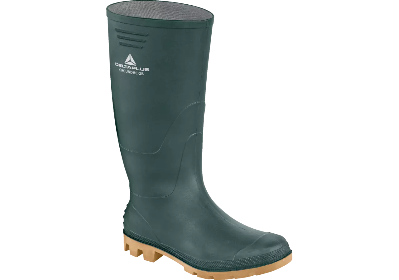 Gummistiefel PVC mit Stollen, Grün Deltaplus