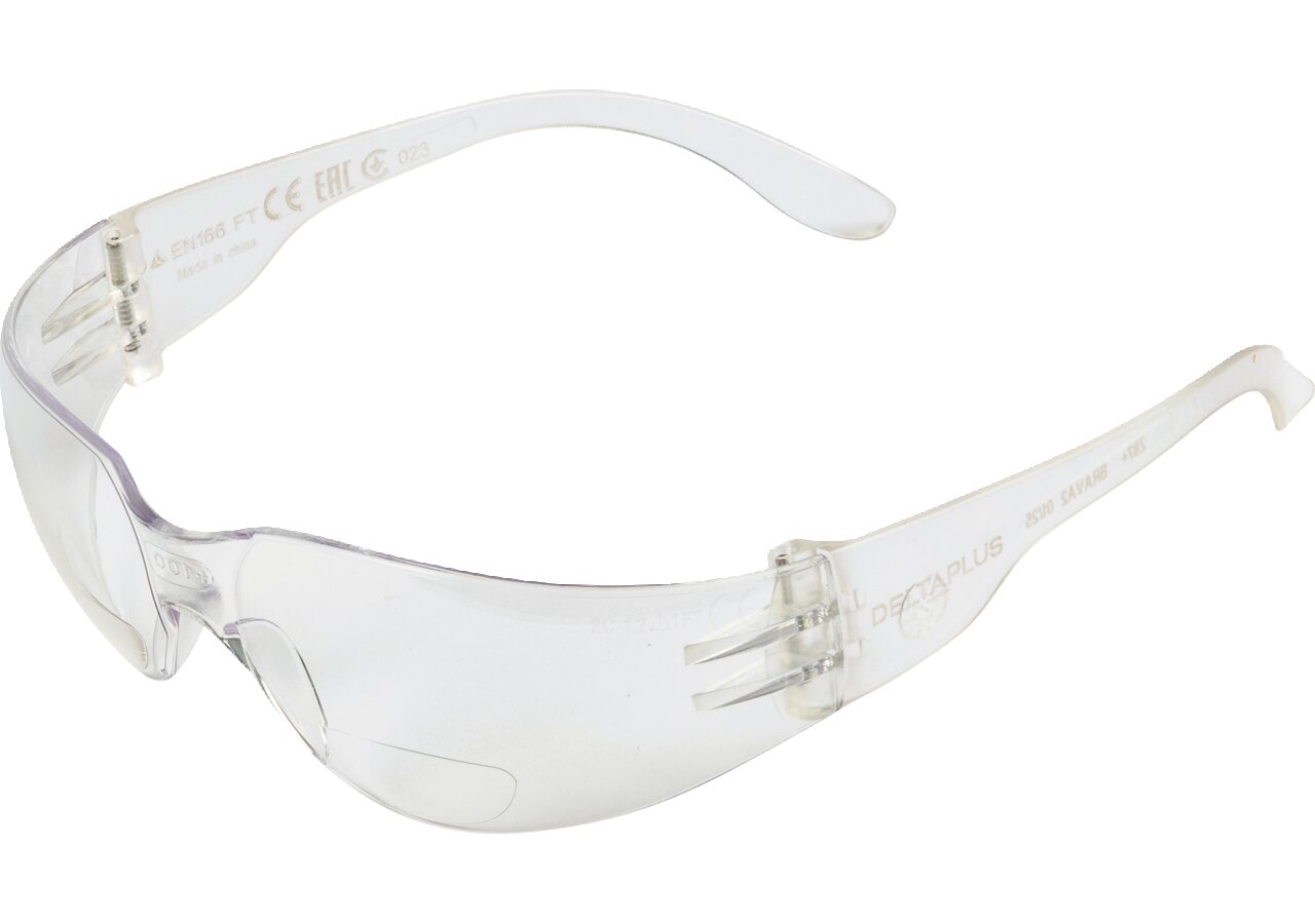Sicherheitsbrille BRAVA2 CLEAR mit Lesehilfe, +2.0 Dioptrien Deltaplus