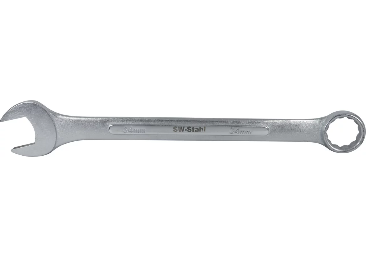 Gabelringschlüssel SW 38 x 470 mm, 15° abgeschrägt Extra lange Ausführung SW-Stahl