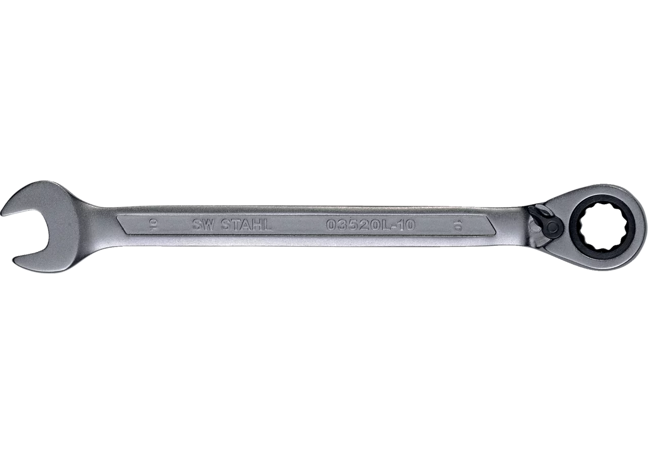 Ratschenschlüssel SW 10 x 159 mm, umschaltbar Gabel-/Ring Ausführung SW-Stahl