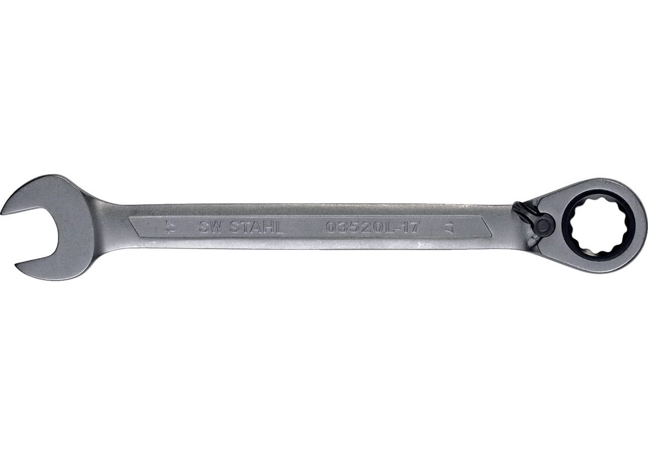 Ratschenschlüssel SW 17 x 225 mm, umschaltbar Gabel-/Ring Ausführung SW-Stahl