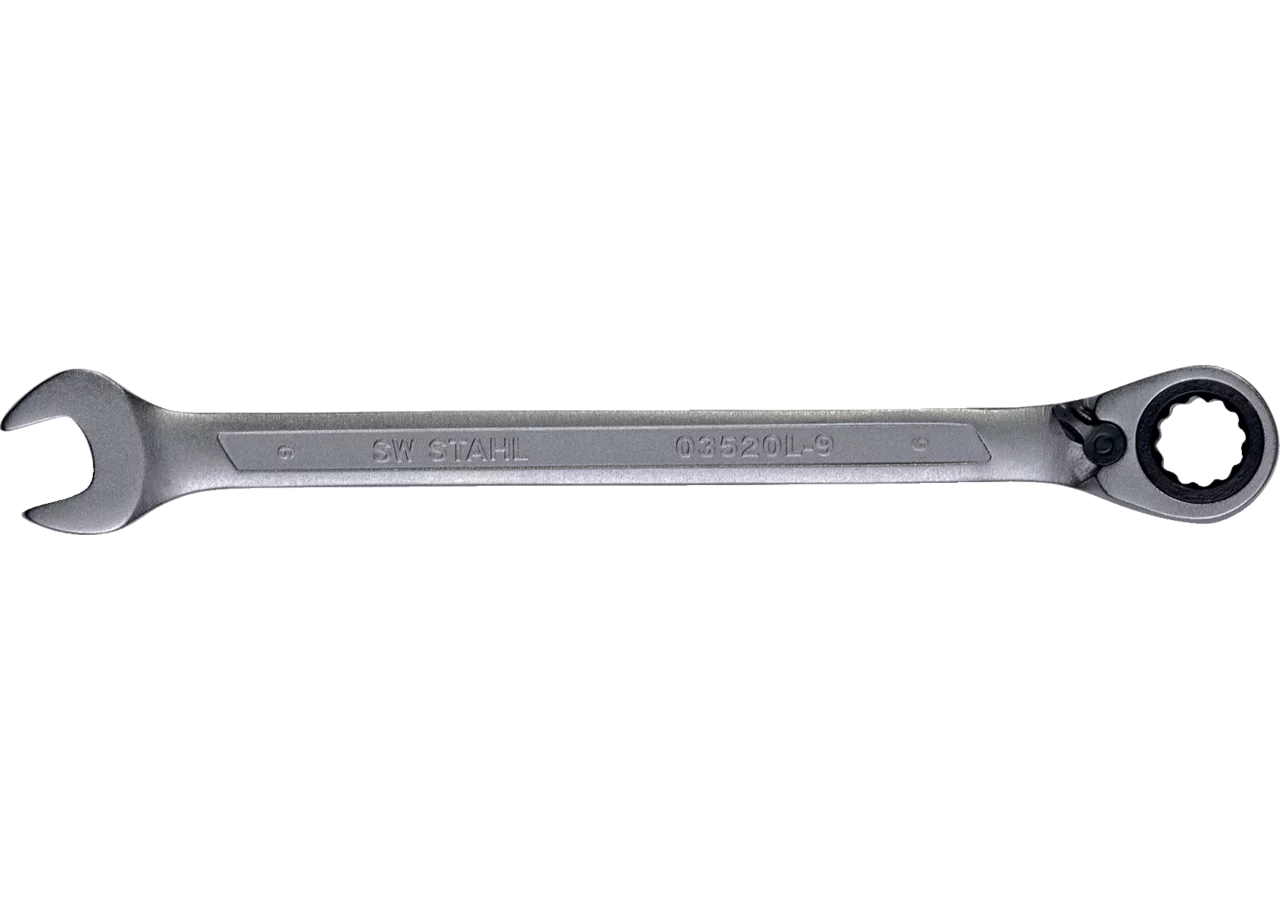 Ratschenschlüssel SW 9 x 150 mm, umschaltbar Gabel-/Ring Ausführung SW-Stahl