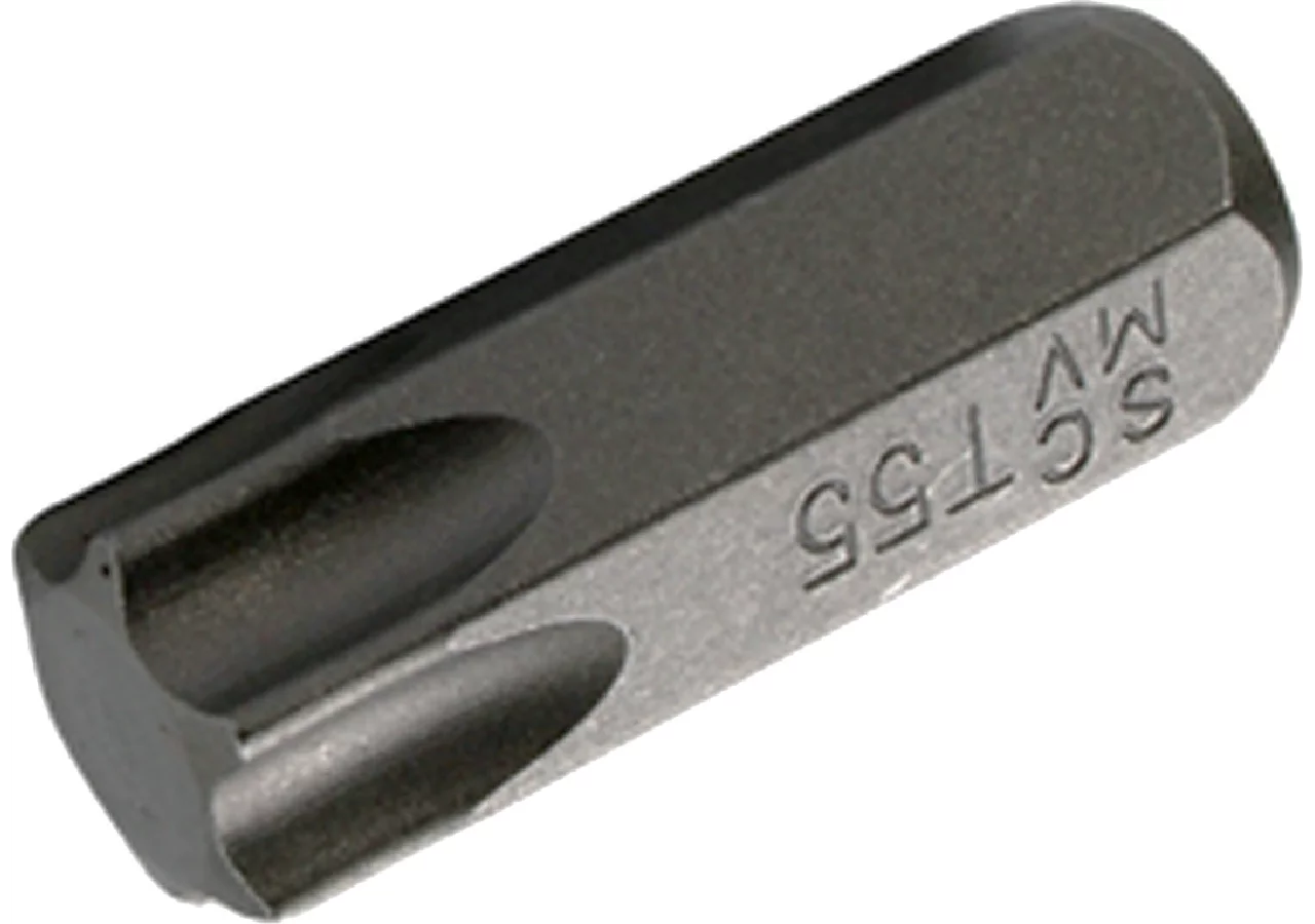 Schraubenbit T60 x 30 mm, T-Profil ohne Loch mit 10 mm Sechskantaufnahme SW-Stahl