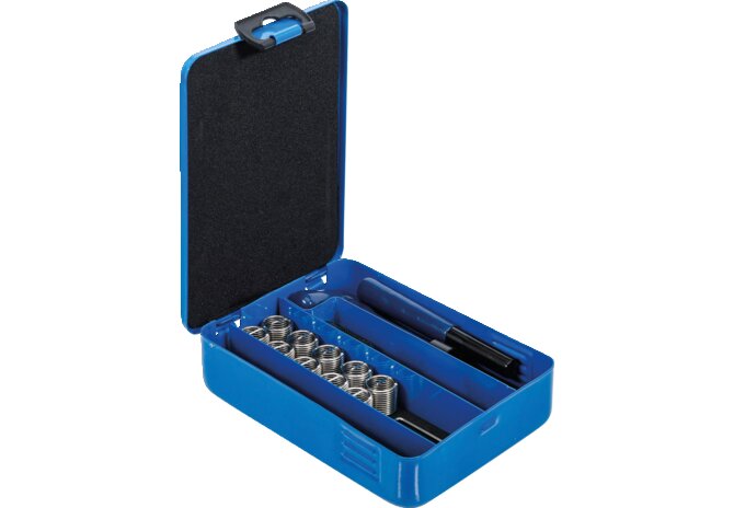 Gewindereparatursatz M14 x 1,5 in Metallkassette BGS