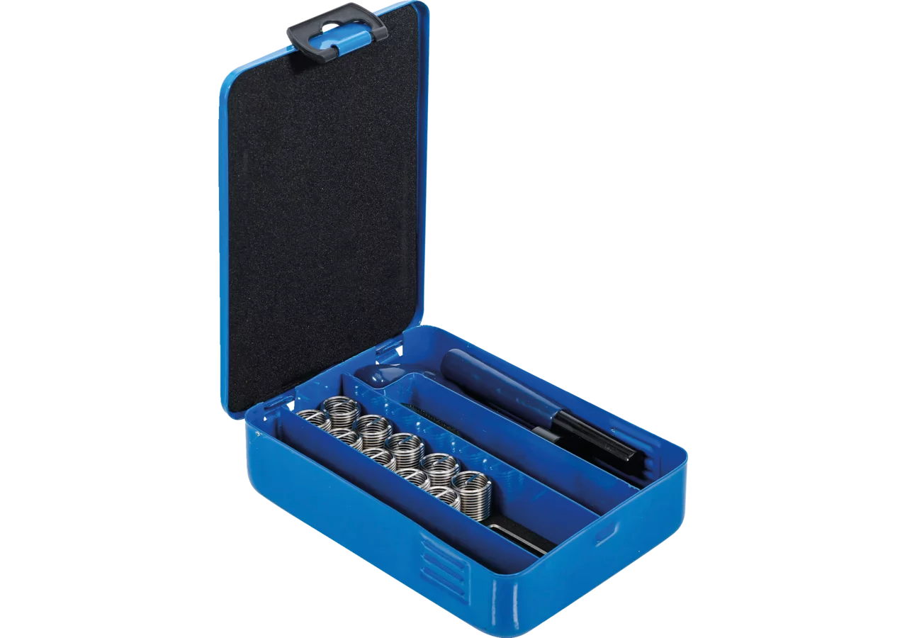 Gewindereparatursatz M14 x 1,5 in Metallkassette BGS