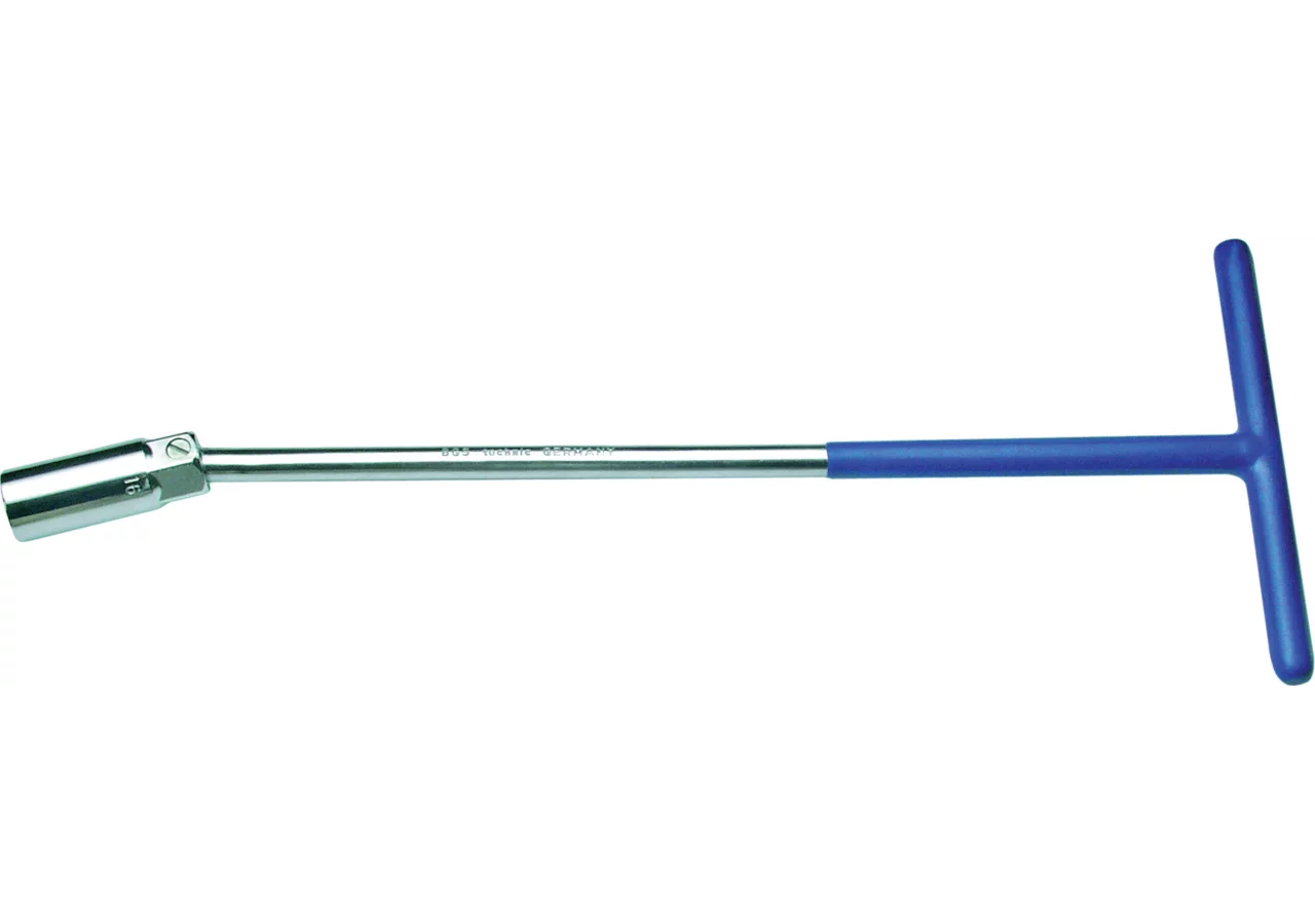 Zündkerzenschlüssel SW 16 mm, L 374 mm mit Kugelgelenk SW-Stahl