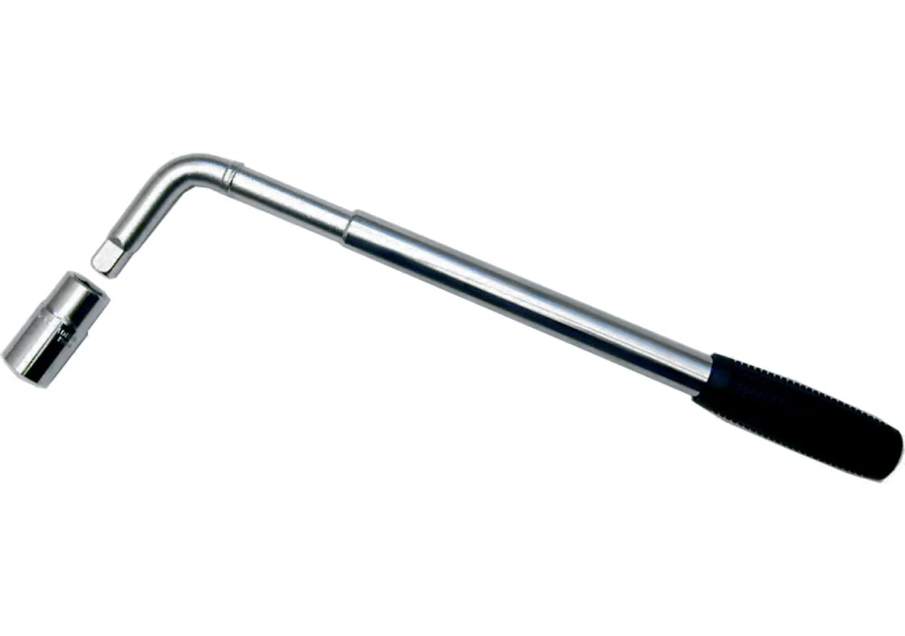 Radmutternschlüssel SW 17 x 19, umsteckbar ausziehbar von 370 bis 530 mm SW-Stahl