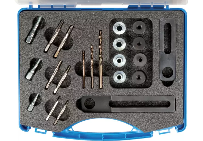 Stehbolzen-Ausdrehsatz Sortiment 22-teilig für Gewinde M5-M6-M8-M10 – passend für Gewinde M5-M6-M8-M10 SW-Stahl