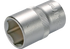 Stecknuss SW 9 x 25 mm, Sechskant kurz mit 1/4 Zoll Antrieb SW-Stahl