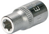 Stecknuss E6 x 25 mm, E-Profil kurz mit 1/4 Zoll Antrieb SW-Stahl