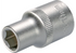 Stecknuss SW 10 x 40 mm, Sechskant kurz mit 1/2 Zoll Antrieb SW-Stahl