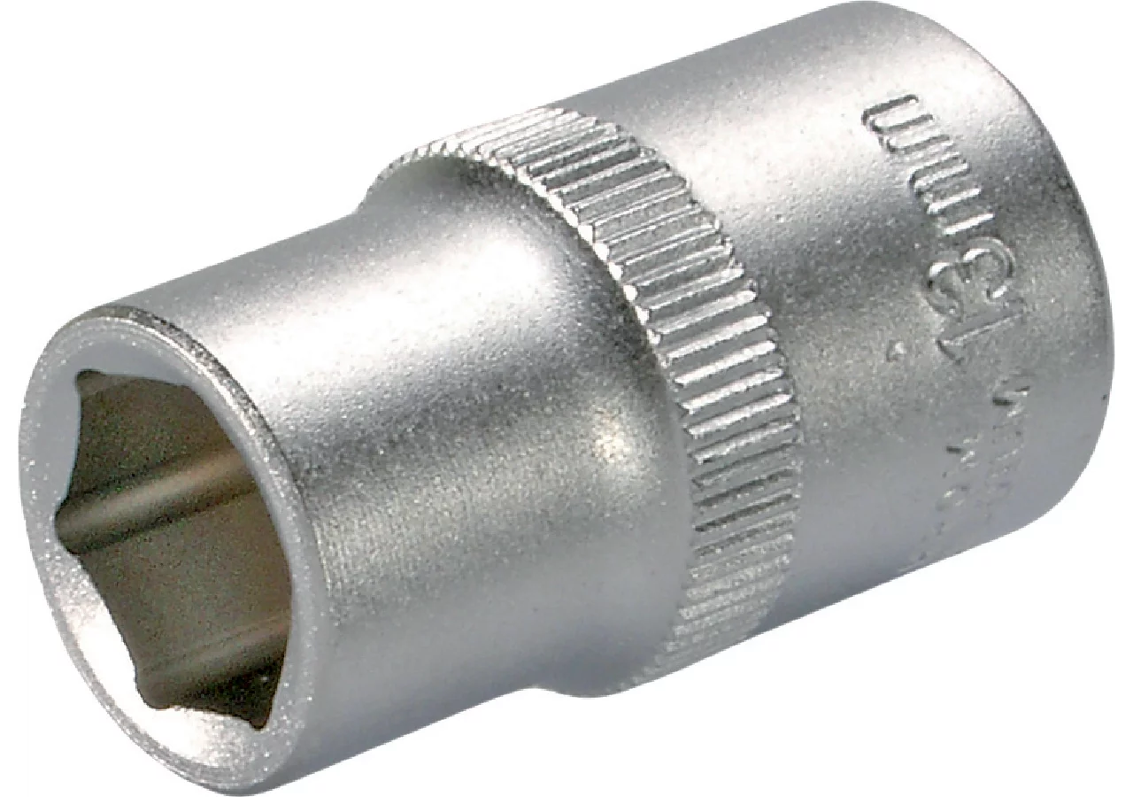 Stecknuss SW 13 x 38 mm, Sechskant kurz mit 1/2 Zoll Antrieb SW-Stahl
