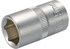 Stecknuss SW 15 x 40 mm, Sechskant kurz mit 1/2 Zoll Antrieb SW-Stahl