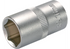 Stecknuss SW 16 x 39 mm, Sechskant kurz mit 1/2 Zoll Antrieb SW-Stahl