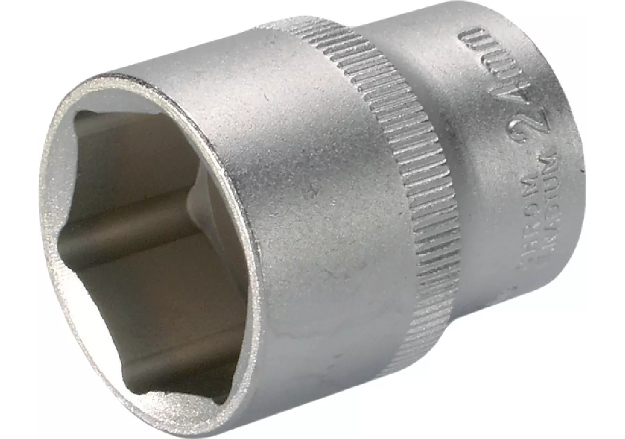 Stecknuss SW 24 x 38 mm, Sechskant kurz mit 1/2 Zoll Antrieb SW-Stahl