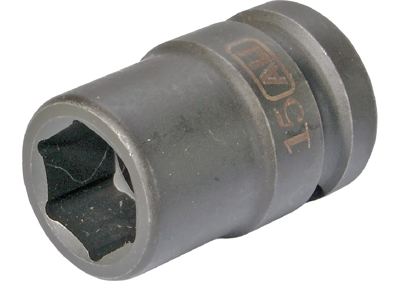 Stecknuss SW 15 x 38 mm, Impact Sechskant kurz mit 1/2 Zoll Antrieb SW-Stahl