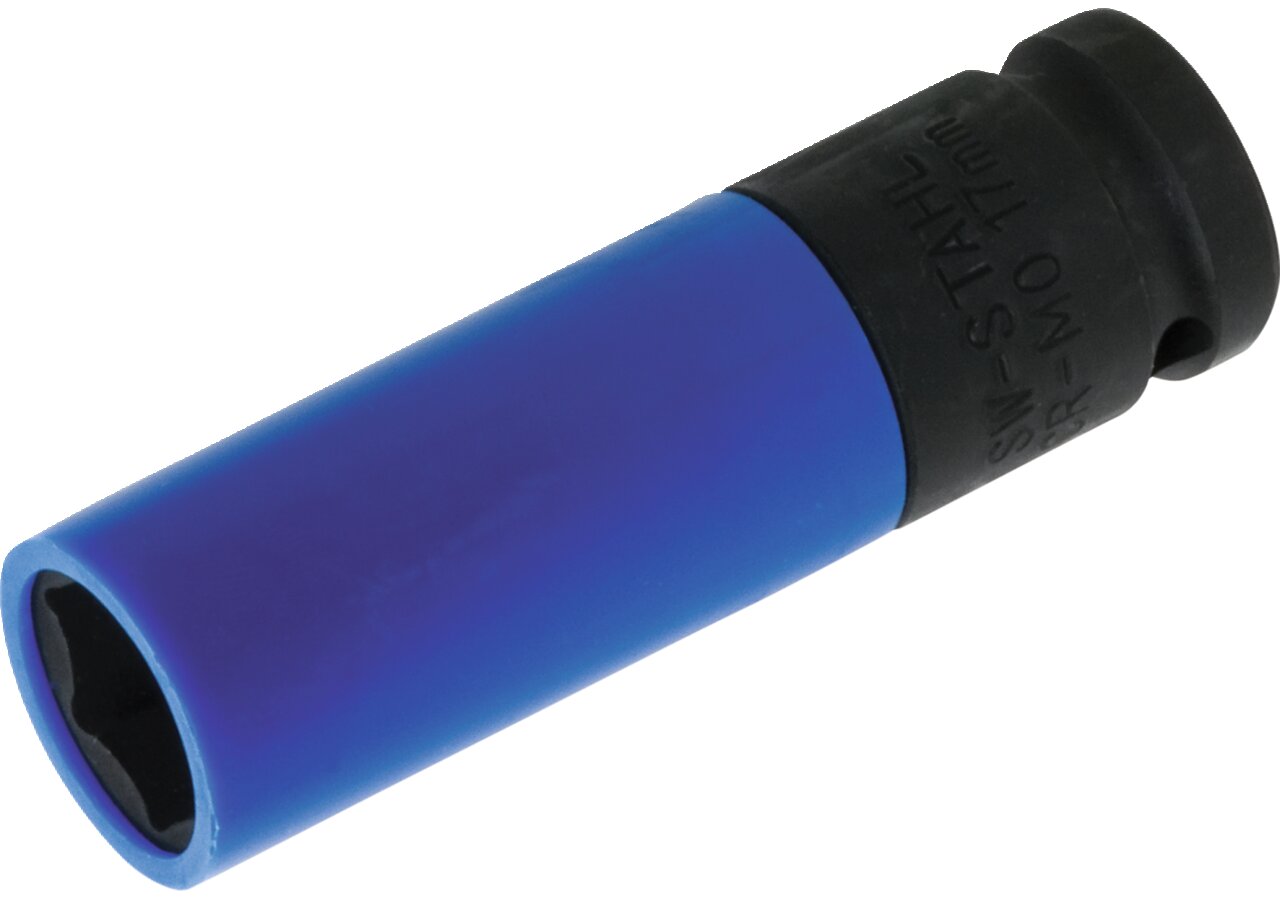 Radmutterneinsatz SW 17, L 85 mm, Schlagfest mit 1/2 Zoll Antrieb SW-Stahl