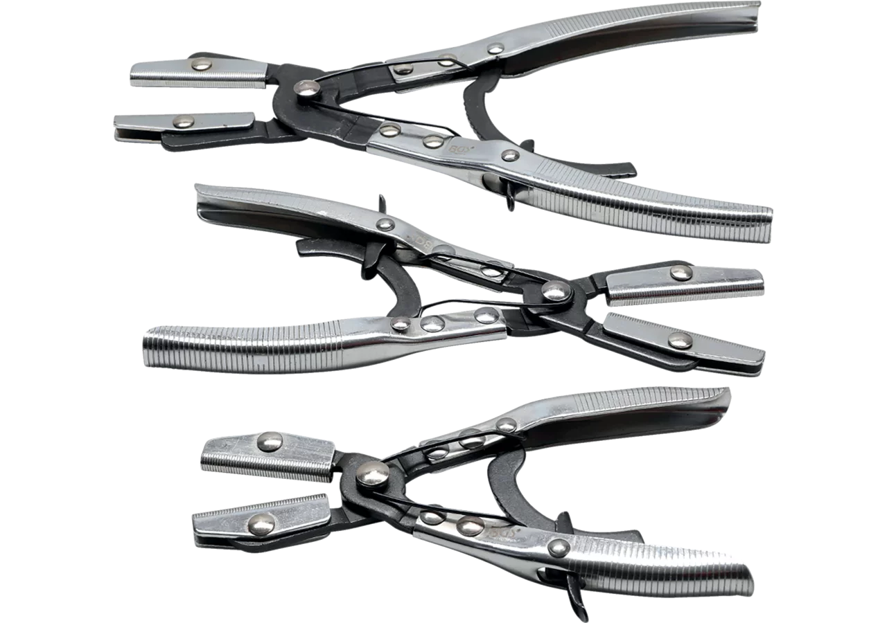 Schlauchklemmenzangensatz 3-teilig, Dm 18 - 20 - 32 mm Ganzmetallausführung BGS