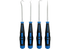Mini- Hakensatz 4-teilig bestehend aus 180° Spitze, 90° Spitze, Hackenspitze, Stechahle SW-Stahl