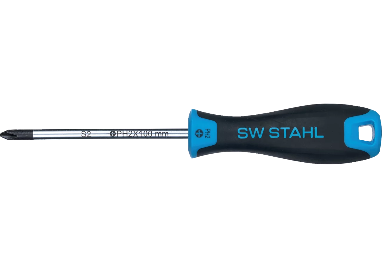 Schraubendreher PH2 x 100 mm, mit Kreuzschlitz SCHRAUBENDREHER KREUZSCHLITZ SW-Stahl