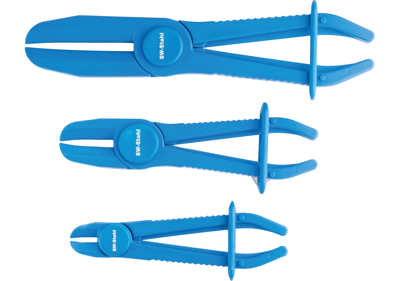 Schlauchklemmenzangensatz 3-teilig, Dm 15 - 30 - 60 mm SW-Stahl