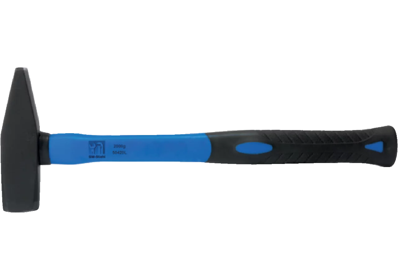 Schlosserhammer 2000 g mit Fiberglasstiel SW-Stahl