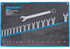 Gabelschlüsselsatz 16-teilig, SW 10 - 32 mm, einseitig gekröpft Pro Drive, nach DIN3113-B SW-Stahl
