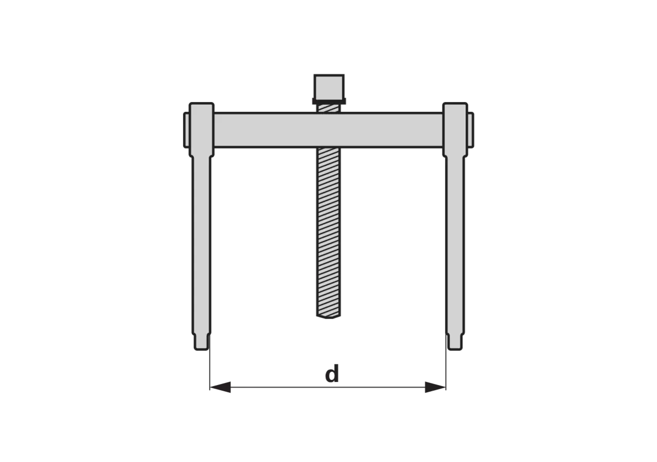 Abziehvorrichtung 90 - 260 mm, 215 mm passend zu Trennmesser 11633L SW-Stahl