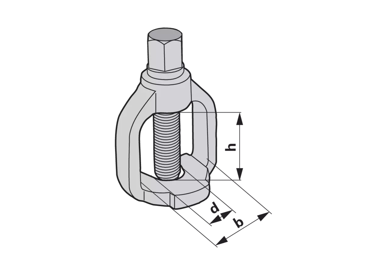 Gelenkbolzenausdrücker 25 x 50 mm SW-Stahl