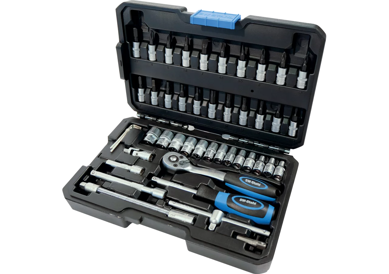 Stecknussensatz 48-teilig, SW 4 - 14 mm, mit 1/4 Zoll Antrieb SW-Stahl