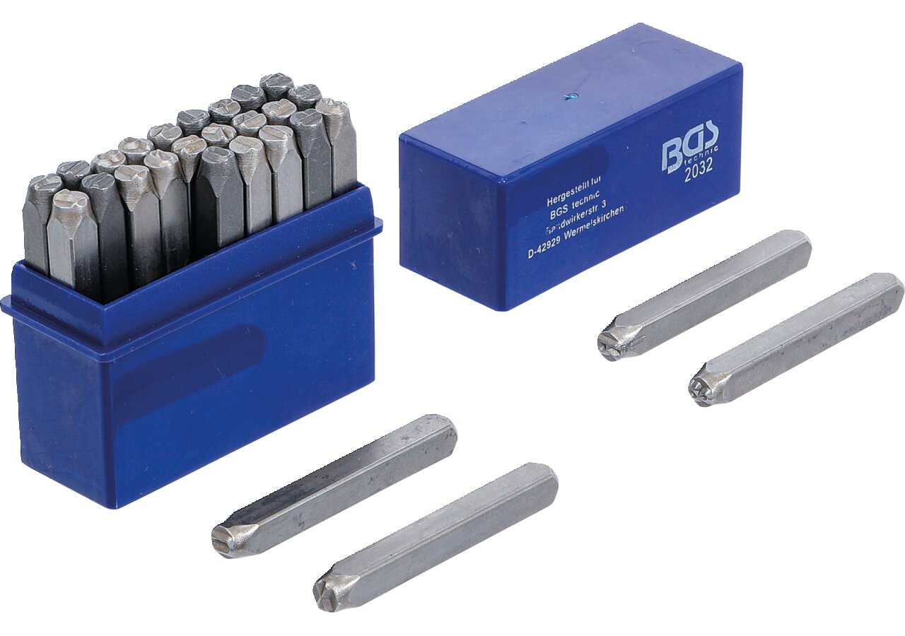 Schlagbuchstaben 5 mm, 27-teilig BGS