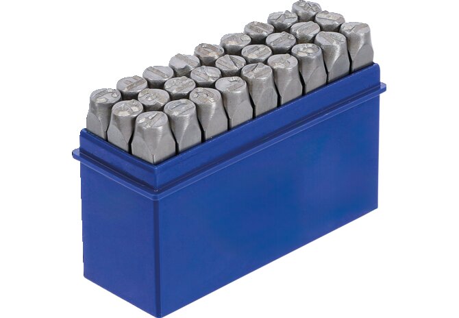 Schlagbuchstaben 8 mm, 27-teilig BGS
