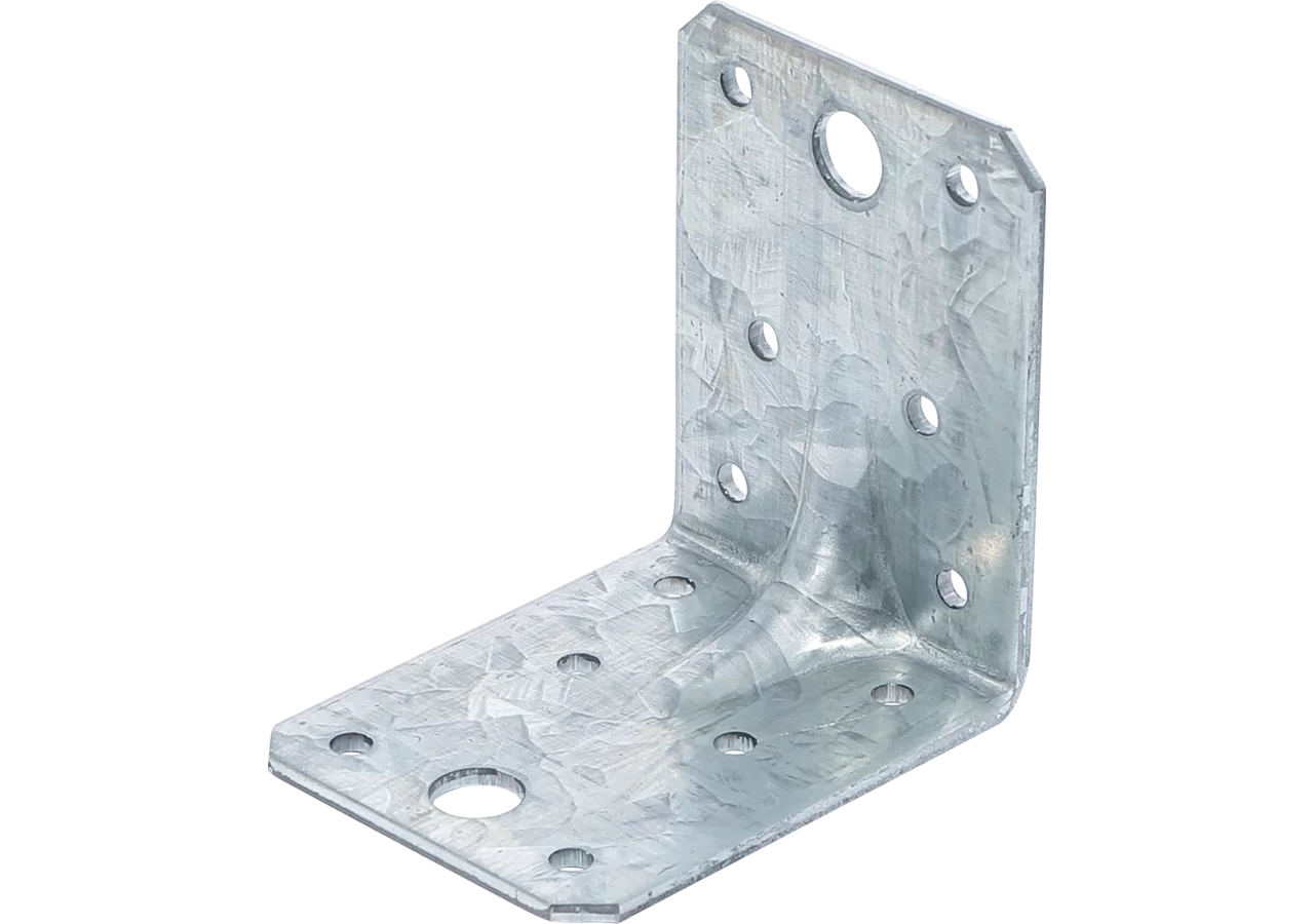 Winkelverbinder mit Sicke 25-teilig, 70 x 70 x 55 x 2,5 mm Stahl verzinkt BGS