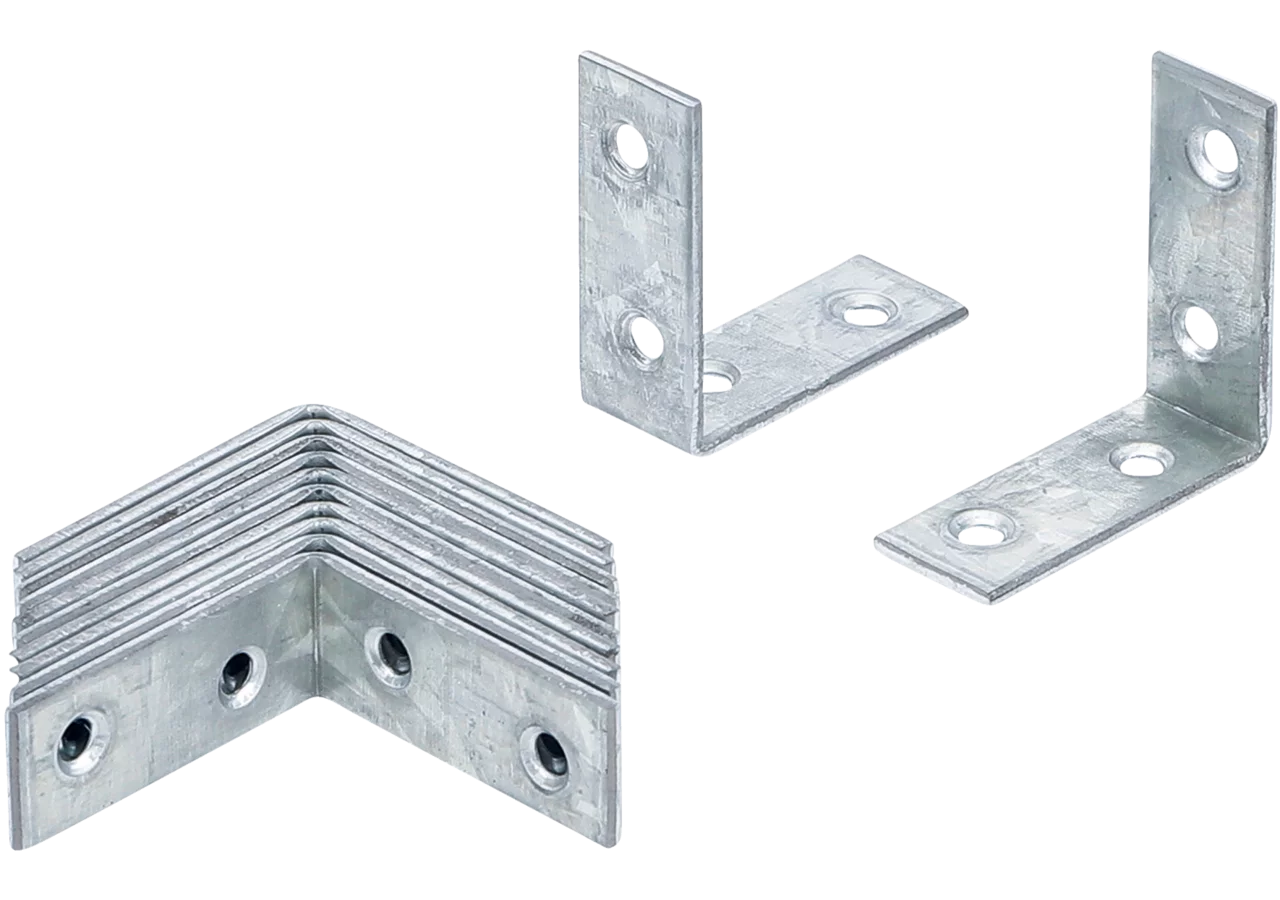 Stuhlwinkel 12-teilig, 40 x 40 x 15 mm Stahl verzinkt BGS