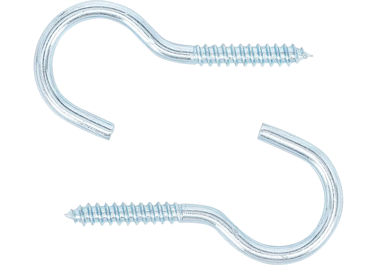 Schraubhaken 2-teilig, 90 mm Stahl verzinkt BGS