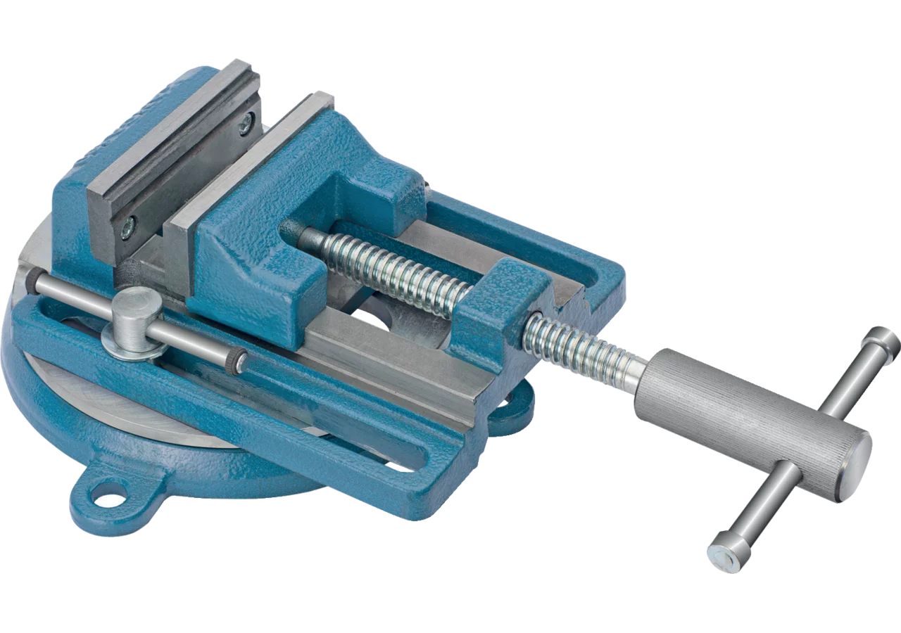 Maschinenschraubstock Drillo Type 100, 360 Grad drehbar aus Spezialguss KANCA