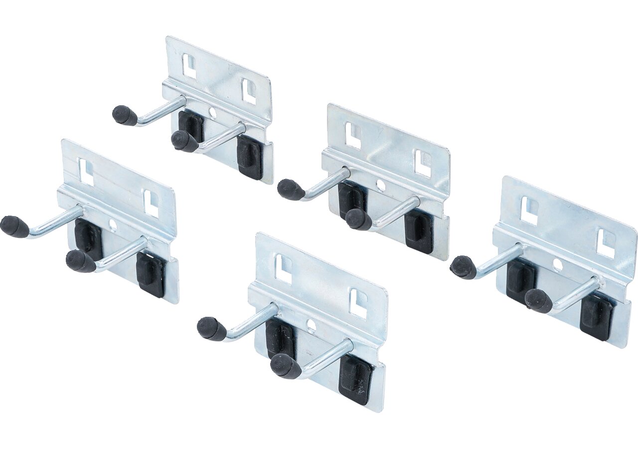 Doppelhaken-Satz 40 mm, 5-tlg. für Wandschranksystem – passend für Wandschranksystem BGS