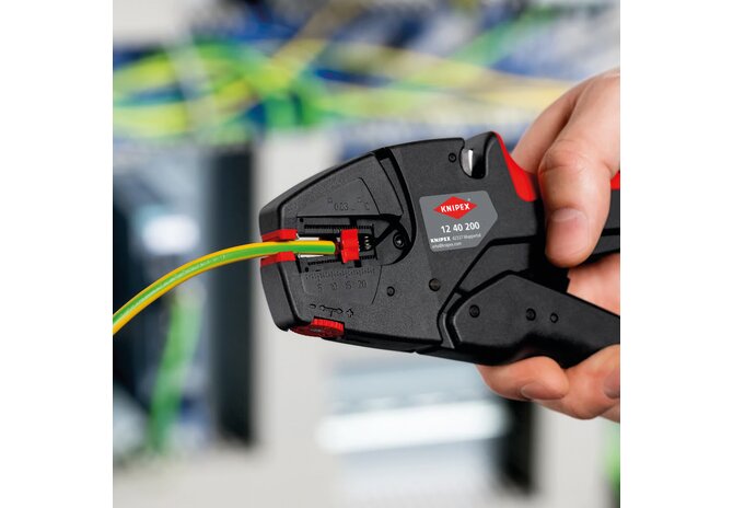 Abisolierzange Dm 0,03 - 10,0 mm², L 200 mm selbsteinstellend Knipex