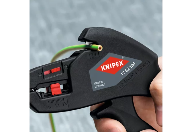 Automatische-Abisolierzange Dm 0,2 - 6,0 mm², L 180 mm Knipex