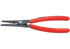 Sicherungsringzange Dm 19 - 60 mm, L 180 mm, 180° gerade für Welle-Aussensicherung – passend für Welle-Aussensicherung Ausführung gerade, Griffe mit rutschheme Knipex