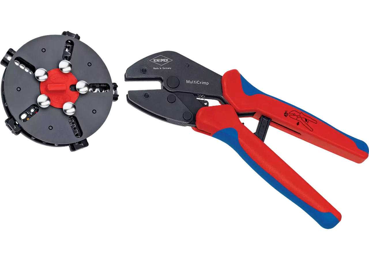 Crimpzange MultiCrimp, Dm 0,5 - 6 mm², L 250 mm mit Wechselmagazin Knipex