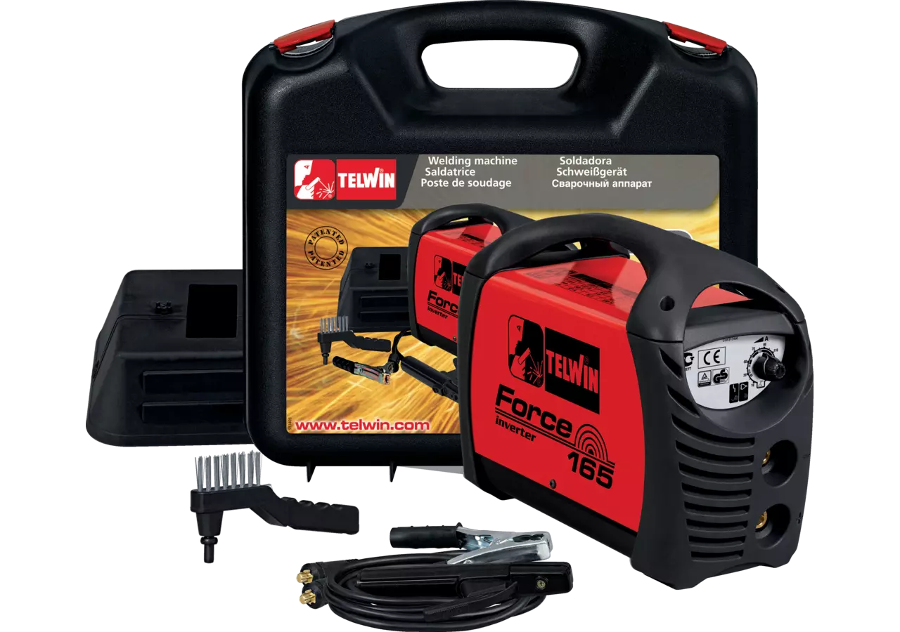 Inverterschweißgerät FORCE 165 ACX, 230 Volt inklusive PVC-Koffer Telwin